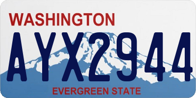 WA license plate AYX2944