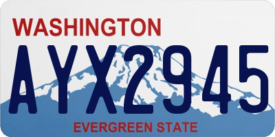 WA license plate AYX2945