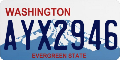 WA license plate AYX2946