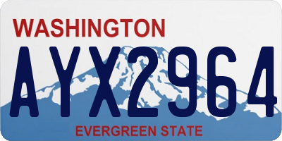 WA license plate AYX2964