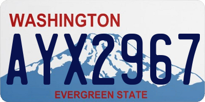 WA license plate AYX2967