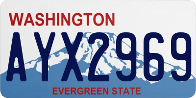 WA license plate AYX2969