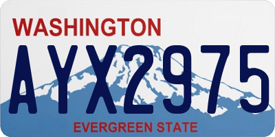 WA license plate AYX2975