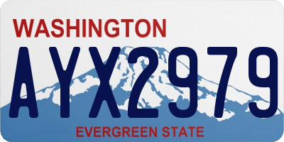 WA license plate AYX2979