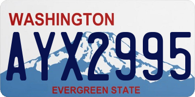 WA license plate AYX2995