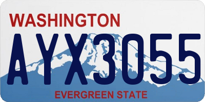 WA license plate AYX3055