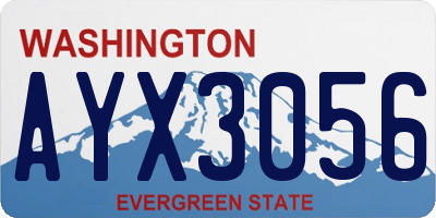 WA license plate AYX3056