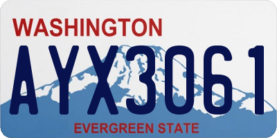 WA license plate AYX3061