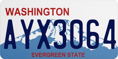 WA license plate AYX3064