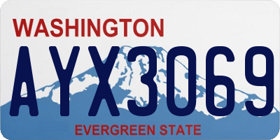 WA license plate AYX3069