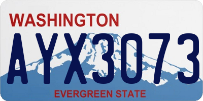 WA license plate AYX3073