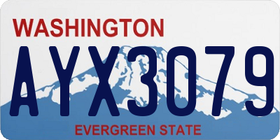 WA license plate AYX3079