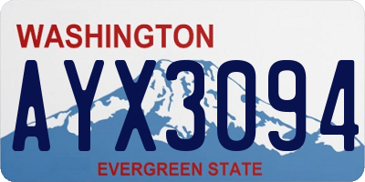 WA license plate AYX3094