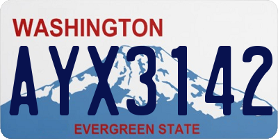 WA license plate AYX3142