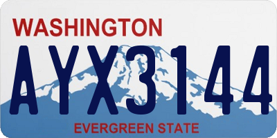 WA license plate AYX3144