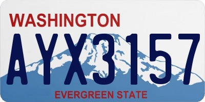 WA license plate AYX3157