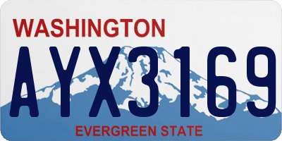 WA license plate AYX3169