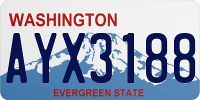 WA license plate AYX3188