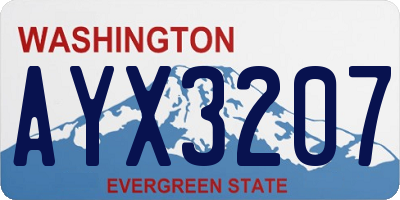 WA license plate AYX3207