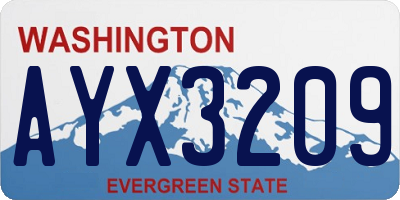 WA license plate AYX3209