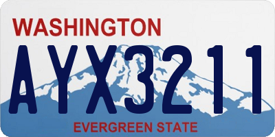 WA license plate AYX3211