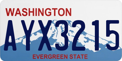 WA license plate AYX3215