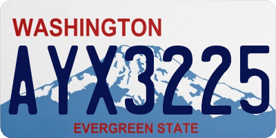 WA license plate AYX3225