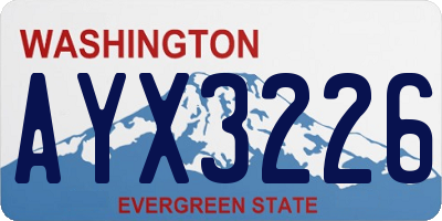 WA license plate AYX3226