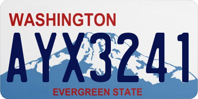 WA license plate AYX3241