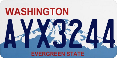 WA license plate AYX3244