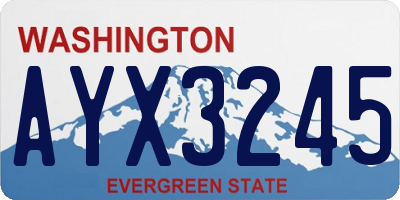 WA license plate AYX3245