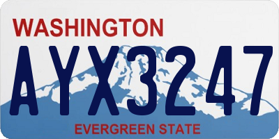 WA license plate AYX3247