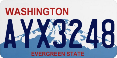 WA license plate AYX3248