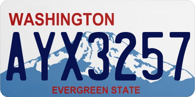 WA license plate AYX3257