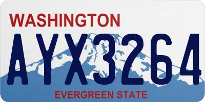 WA license plate AYX3264