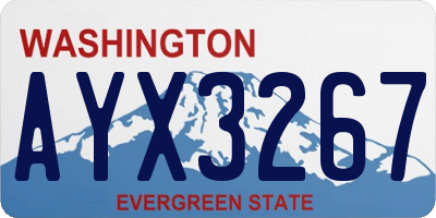 WA license plate AYX3267