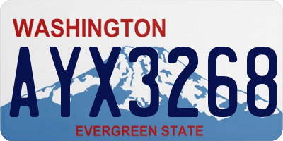 WA license plate AYX3268