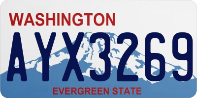 WA license plate AYX3269