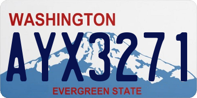 WA license plate AYX3271