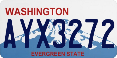 WA license plate AYX3272