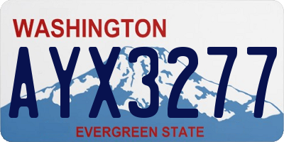 WA license plate AYX3277