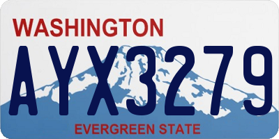 WA license plate AYX3279