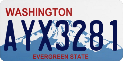 WA license plate AYX3281