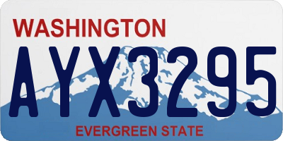 WA license plate AYX3295