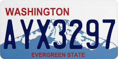 WA license plate AYX3297