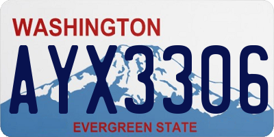 WA license plate AYX3306