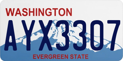 WA license plate AYX3307