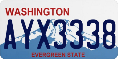 WA license plate AYX3338