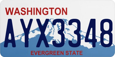 WA license plate AYX3348