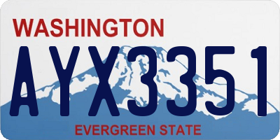 WA license plate AYX3351